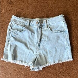 Light Blue Denim Women Shorts
